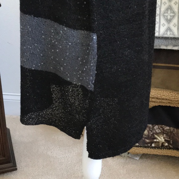 Alfani sequined 3/4 sleeve, hi-low top - Picture 3 of 4